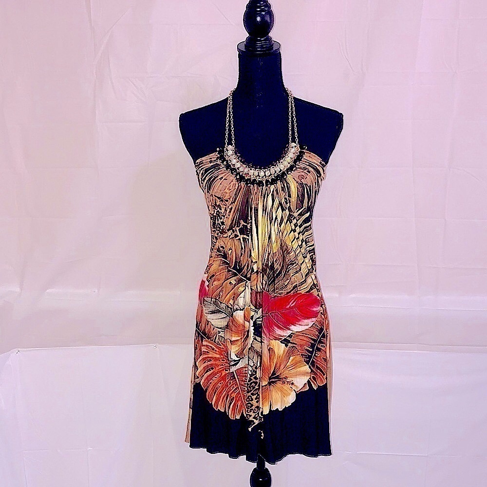 SKY Halter Top Floral Dress Size Small - Picture 3 of 10